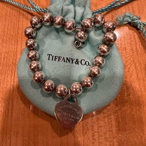 Tiffany and Co large beaded bracelet with Return to Tiffany heart